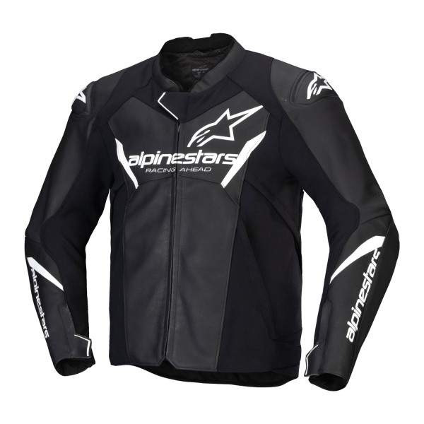 Alpinestars Alpinestars Faster V3 Leather Jacket Black White